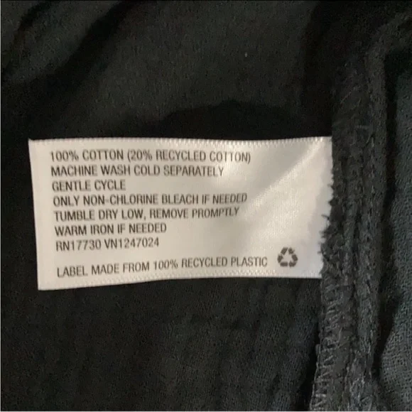 NWT Belted Balloon Sleeve Minimalist Boho Midi Dress 100% Cotton - Picture 4 of 4